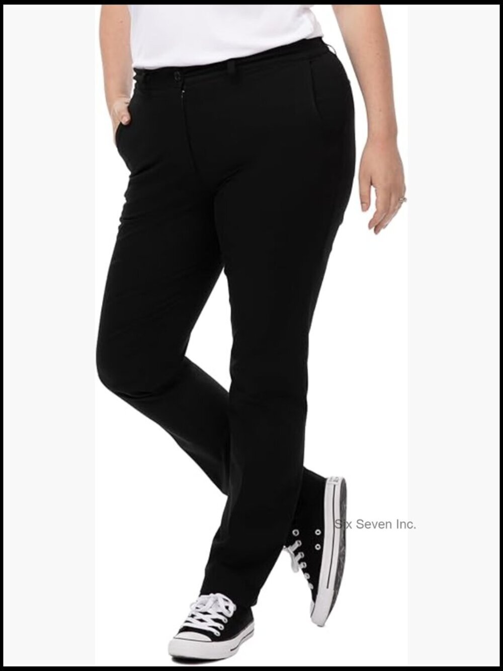 Stretch Fit Chino Pants with Side Pockets